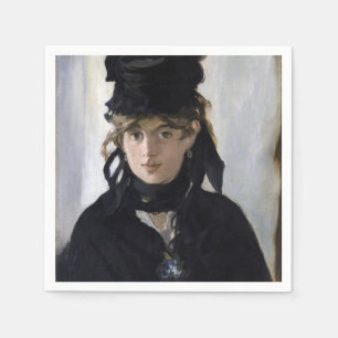 Manet - Berthe Morisot mit einem Blumenstrauß Serviette