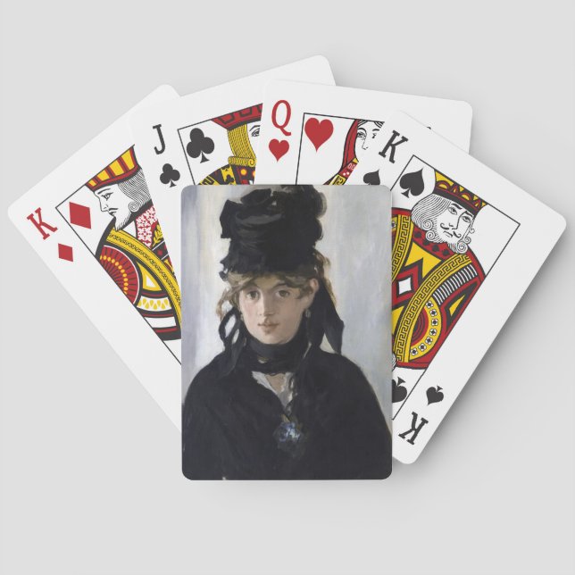 Manet - Berthe Morisot mit einem Blumenstrauß Spielkarten (Rückseite)