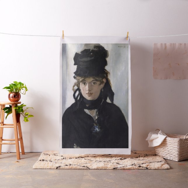 Manet - Berthe Morisot mit einem Blumenstrauß Stoff (Beispiel)