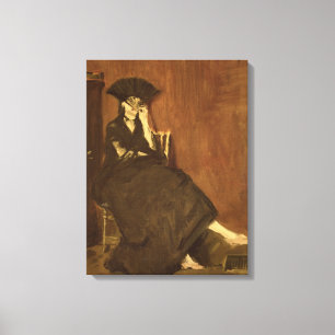 Manet Berthe Morisot mit einem Fan, 1872 Leinwanddruck