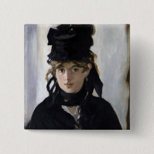 Manet - Berthe Morisot mit einem Veilchenstrauß Button