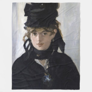 Manet - Berthe Morisot mit einem Veilchenstrauß Fleecedecke