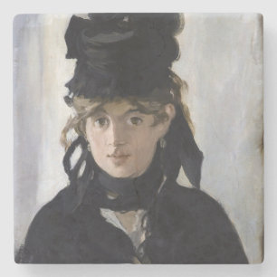 Manet - Berthe Morisot mit einem Veilchenstrauß Steinuntersetzer