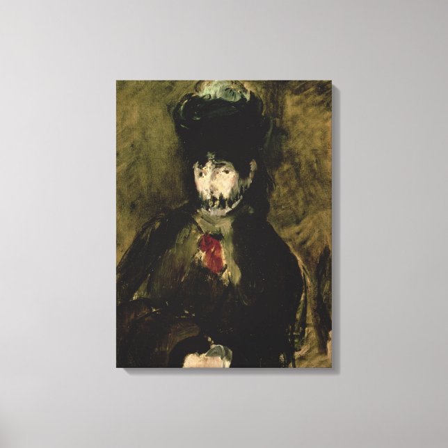 Manet | Berthe Morisot Wearing a Veil, 1872 Leinwanddruck (Vorderseite)