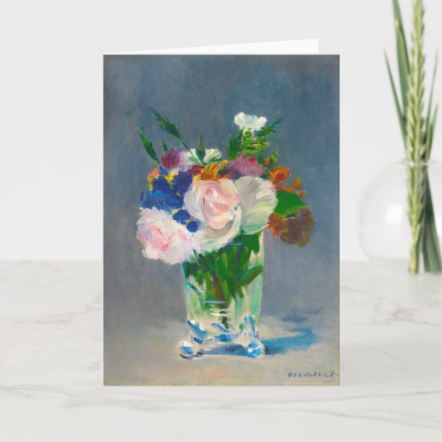 Manet-Blume in einer Crystal Vase Karte (Vorderseite)