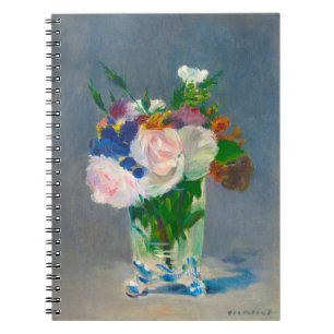 Manet-Blume in einer Crystal Vase Notizblock