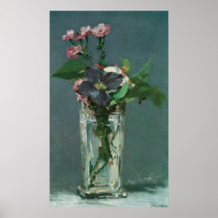 Manet-Blume in einer Crystal Vase Poster