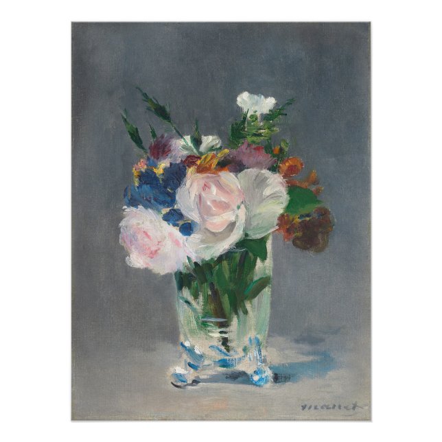 Manet | Blume in einer Kristallvase, c.1882 Poster (Vorderseite)