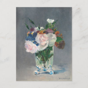 Manet Blume in einer Kristallvase, c.1882 Postkarte