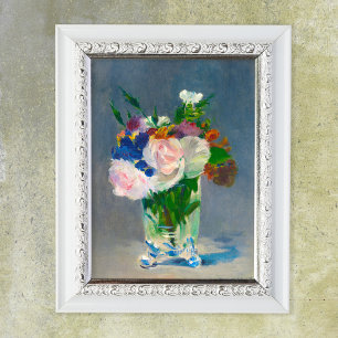 Manet Blumen in einer Kristallvase Poster