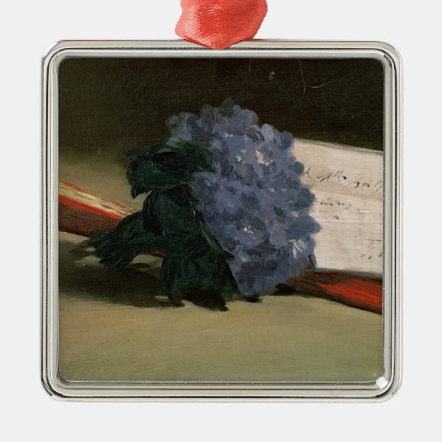 Manet | Blumenstrauß der Veilchen, 1872 Silbernes Ornament (Vorne)