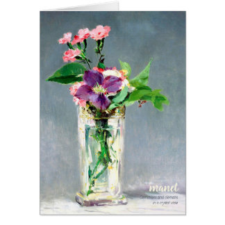 Manet Carnation and clematis Blumengrüßkarte
