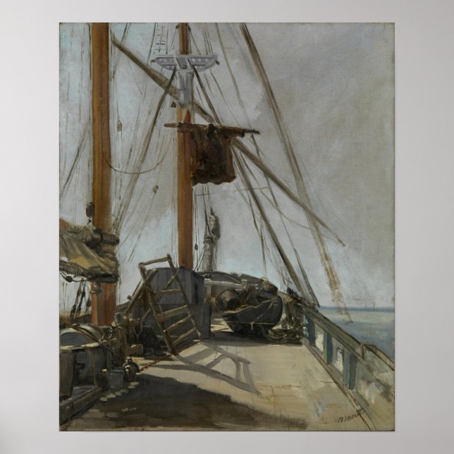 Manet - Das Schiffsdeck Poster (Vorne)
