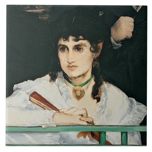 Manet | der Balkon, Detail, 1868-9 Fliese (Vorderseite)