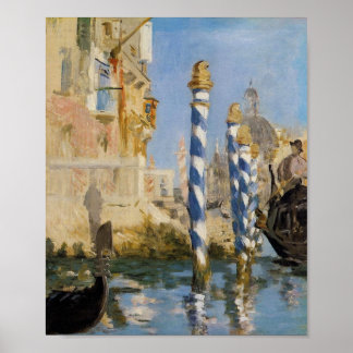 Manet, der Canal Grande, Venedig Poster