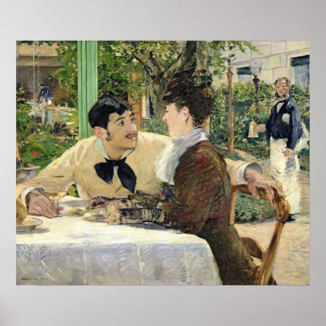 Manet | Der Garten von Pere Lathuille, 1879 Poster (Vorne)