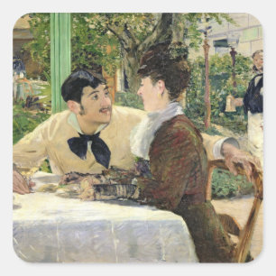 Manet   der Garten von Pere Lathuille, 1879 Quadratischer Aufkleber