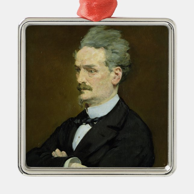 Manet | der Journalist Henri Rochefort, 1881 Silbernes Ornament (Vorne)