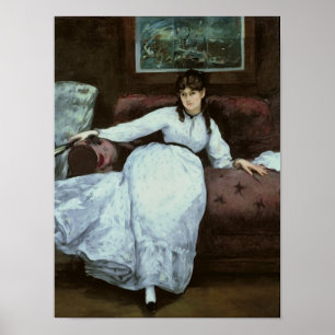 Manet   Erholung, Porträt von Berthe Morisot Poster