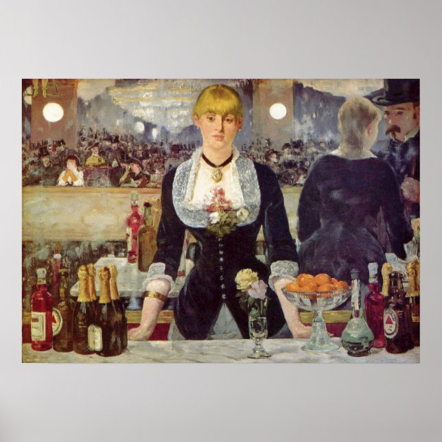 Manet Follie's Bergere Barkeeper Poster (Vorne)