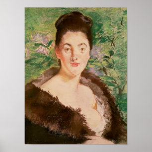 Manet   Frau in einem Pelzmantel Poster