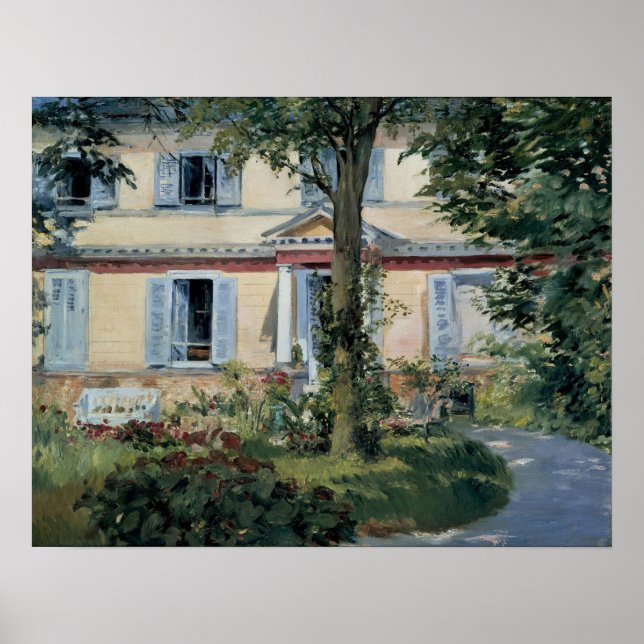 Manet - Haus bei Rueil Poster (Vorne)