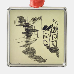 Manet Illustration für 'das Raven Silbernes Ornament