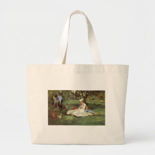 Manet Impressionist French Family Garden Malerei Jumbo Stoffbeutel