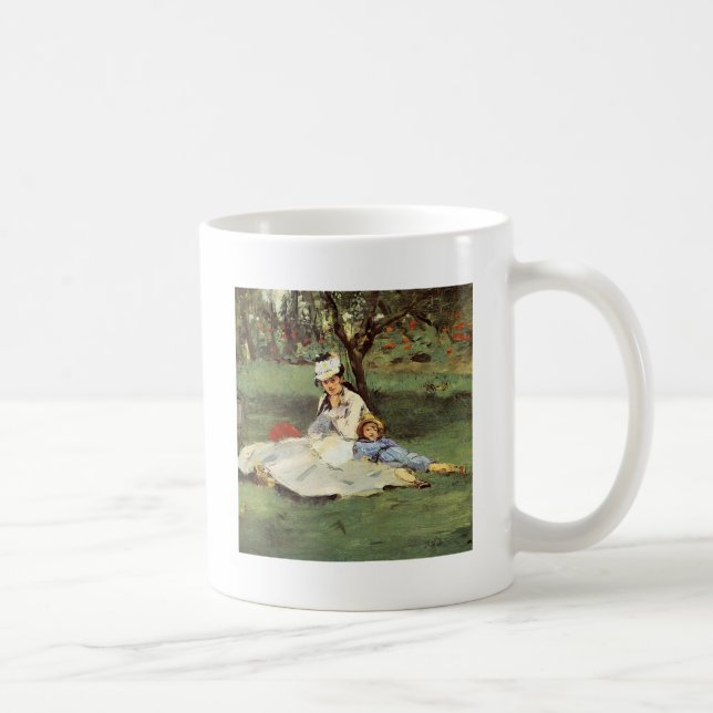 Manet Impressionist French Family Garden Malerei Tasse (Rechts)