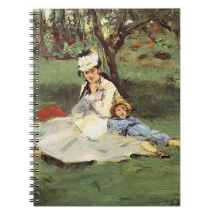 Manet Impressionistische Französische Familiengart Notizblock