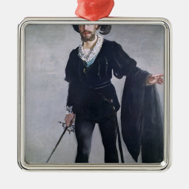 Manet | Jean Baptiste Faure als Hamlet, 1877 Silbernes Ornament (Vorne)