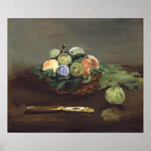 Manet - Korb mit Früchten Poster