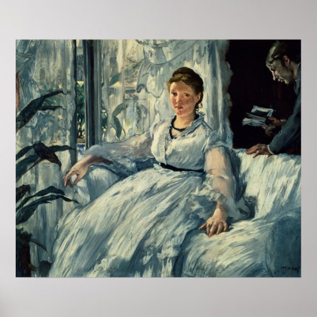 Manet | Lesen, 1865 Poster (Vorne)