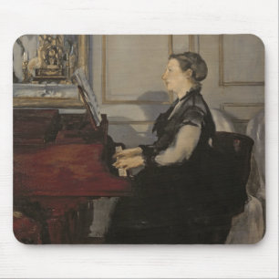 Manet Madame Manet am Klavier, 1868 Mousepad