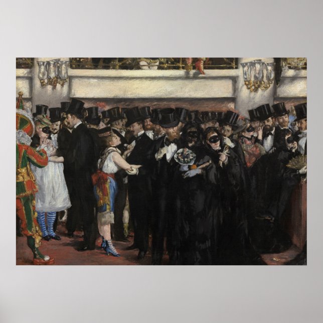 Manet | Maskensaal an der Oper, 1873 Poster (Vorne)