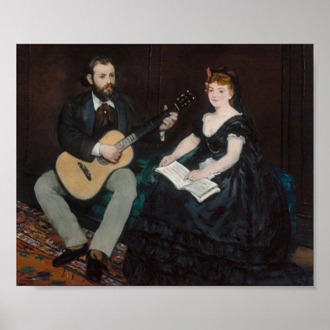 Manet, Musikunterricht Poster (Vorne)