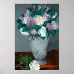 Manet Peonies Möglicherweise rosa Bouquet-Blume in Poster