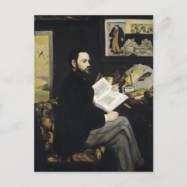 Manet | Portrait von Emile Zola 1868 Postkarte (Vorderseite)