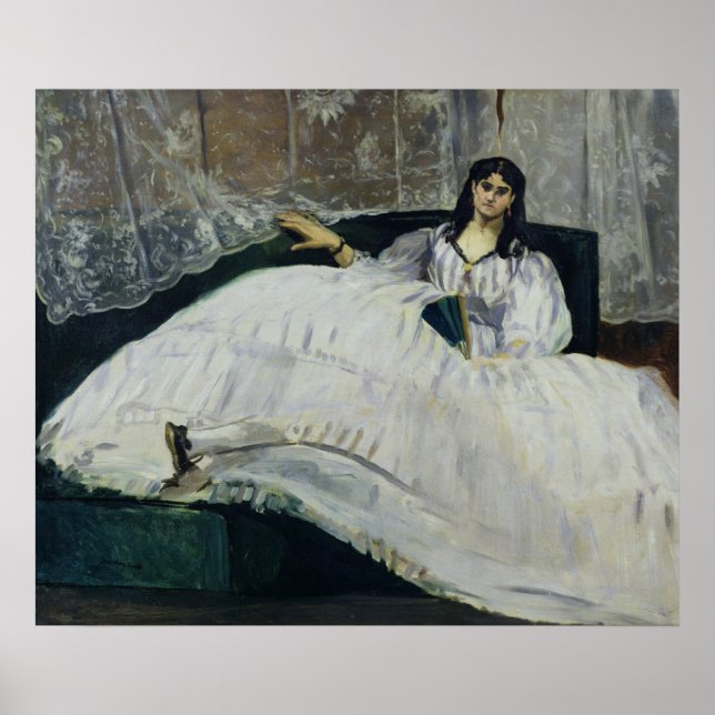 Manet | Portrait von Jeanne Duval, 1862 Poster (Vorne)