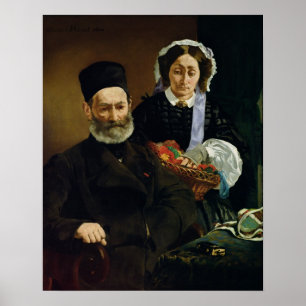 Manet   Portrait von M und Frau Auguste Manet Poster