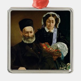 Manet   Porträt von M und von Frau Auguste Manet Ornament Aus Metall