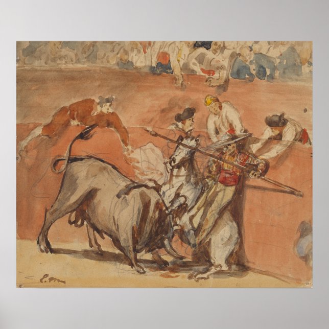 Manet - Stierkampf (1865) Poster (Vorne)