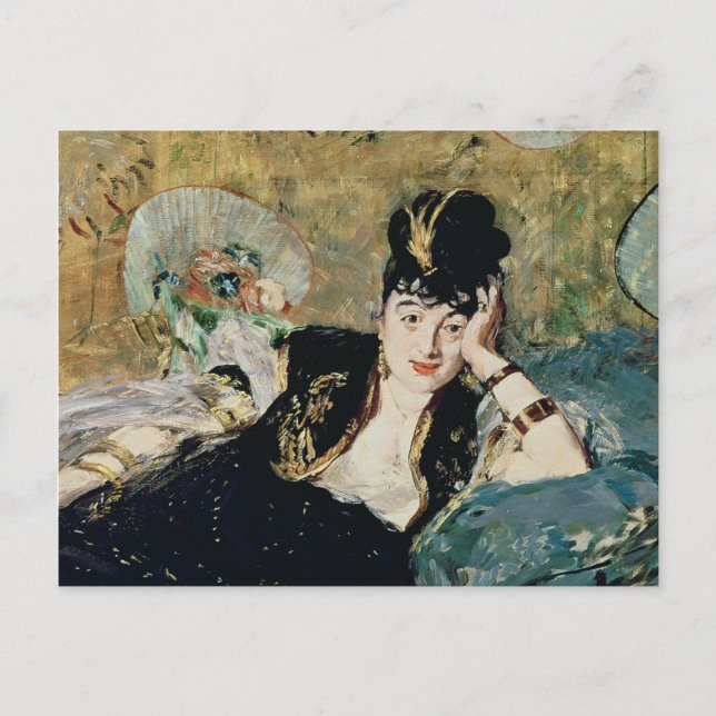 Manet The Lady with Fans Postkarte (Vorderseite)