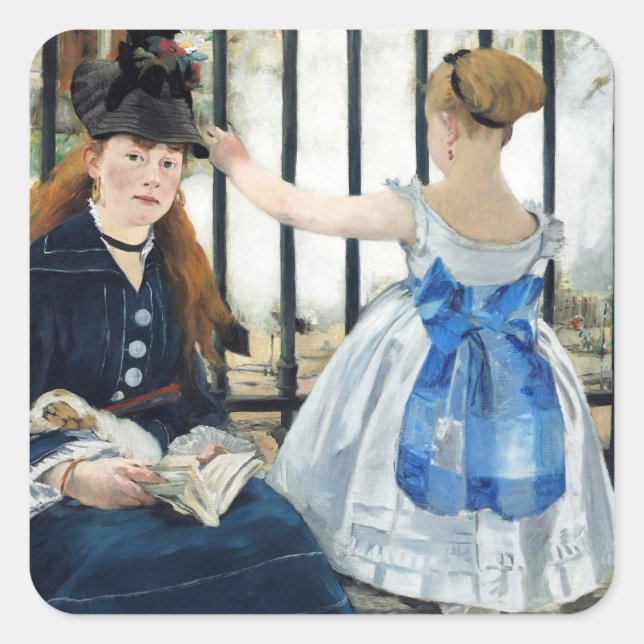 Manet the Railstopers Quadratischer Aufkleber (Vorderseite)