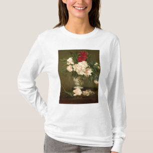 Manet Vase Pfingstrosen auf einem kleinen T-Shirt