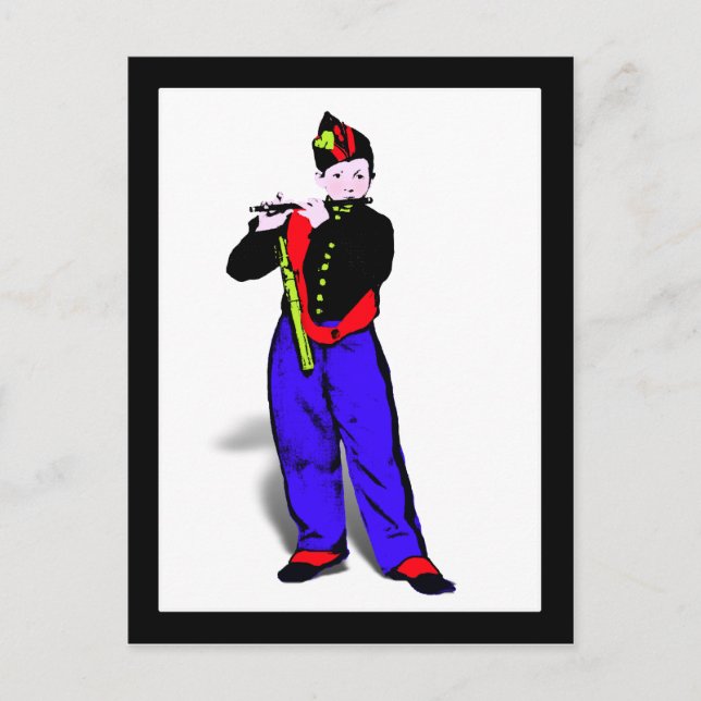 Manets kleiner Flutist ala Postkarte (Vorderseite)