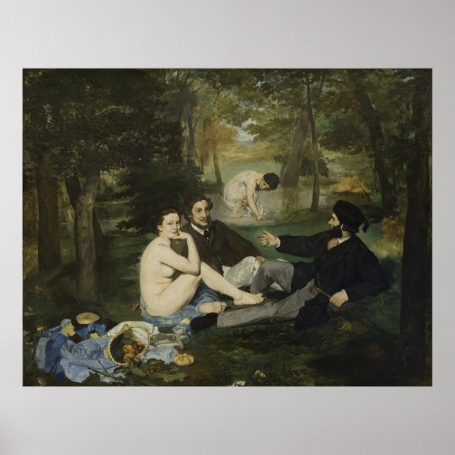 Manet's The Luncheon auf dem Gras Poster (Vorne)