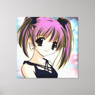 Manga Anime Girl Wrapped Canvas Leinwanddruck