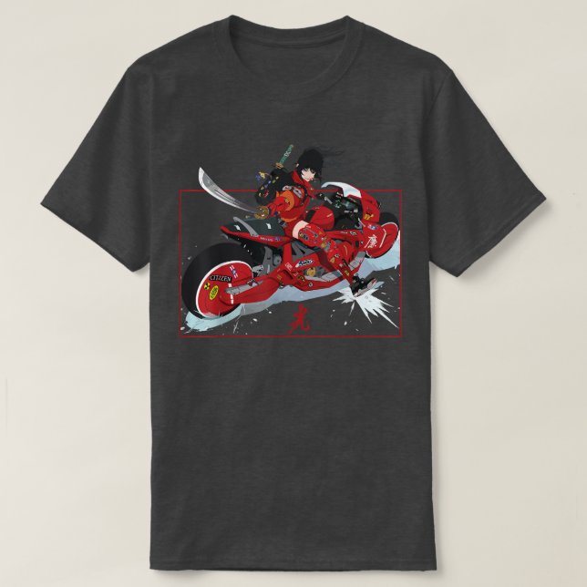 Manga Anime Samurai Ästhetik Japanischer Krieger R T-Shirt (Design vorne)