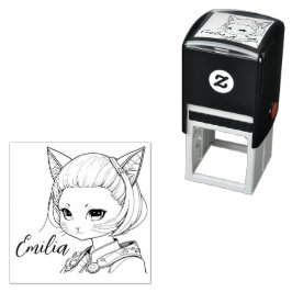Manga Catgirl Permastempel